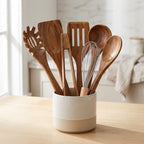 Cooking Utensils Set with Wooden Design | Kitchen Tools