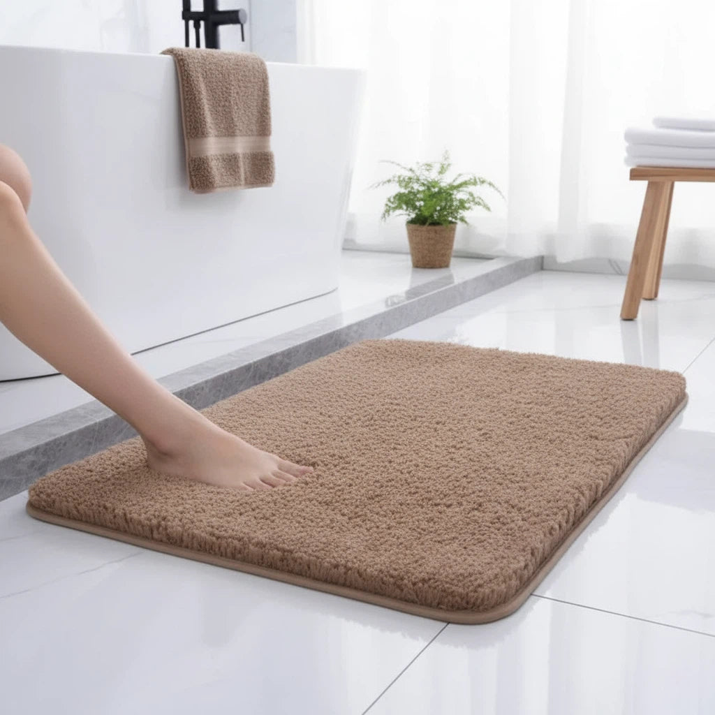 Bath Rug Plush Non-Slip | Bathroom Floor Use
