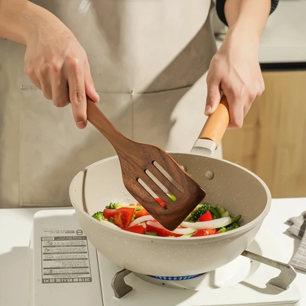 Cooking Utensils Set with Wooden Design | Kitchen Tools