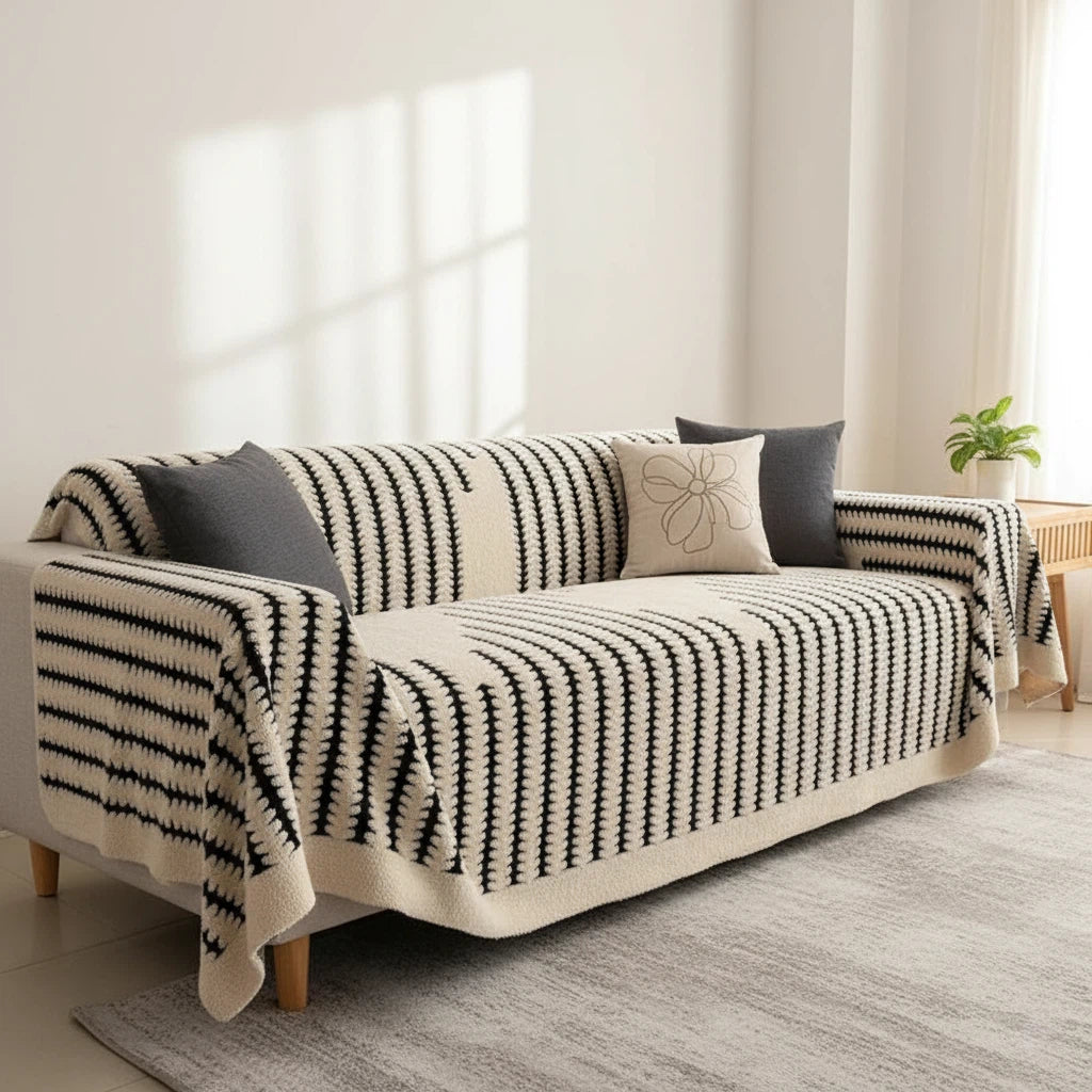 Couch Cover Tufted Pattern | Living Room Use