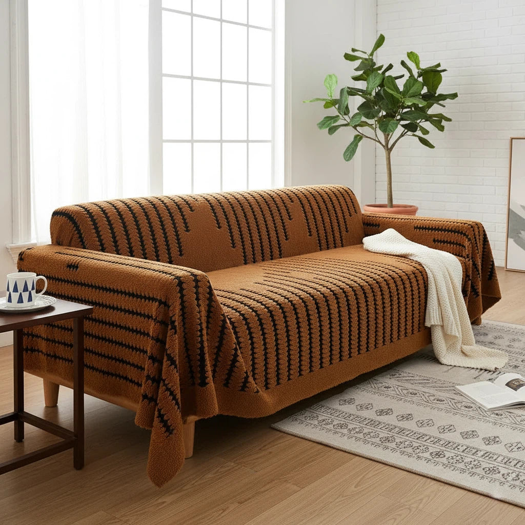 Couch Cover Tufted Pattern | Living Room Use