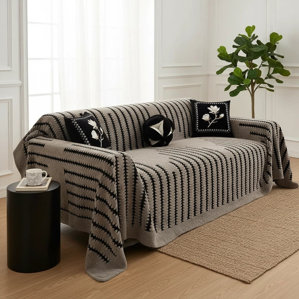 Couch Cover Tufted Pattern | Living Room Use