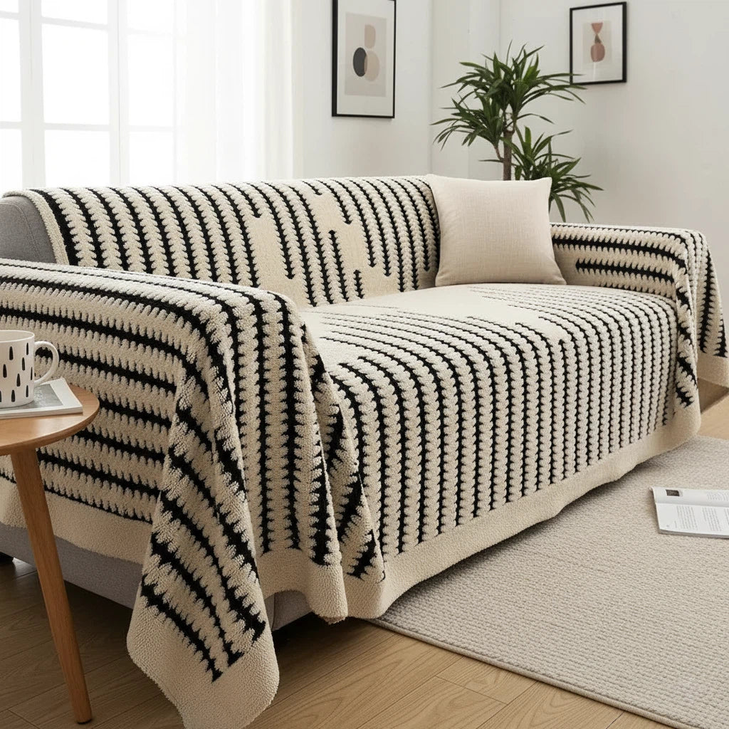 Couch Cover Tufted Pattern | Living Room Use