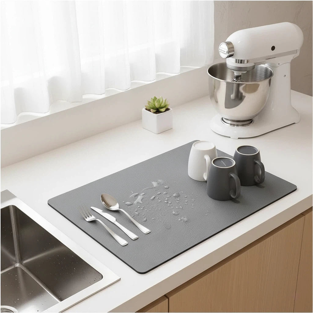 Drying Mat Solid Surface | Kitchen Countertop Use