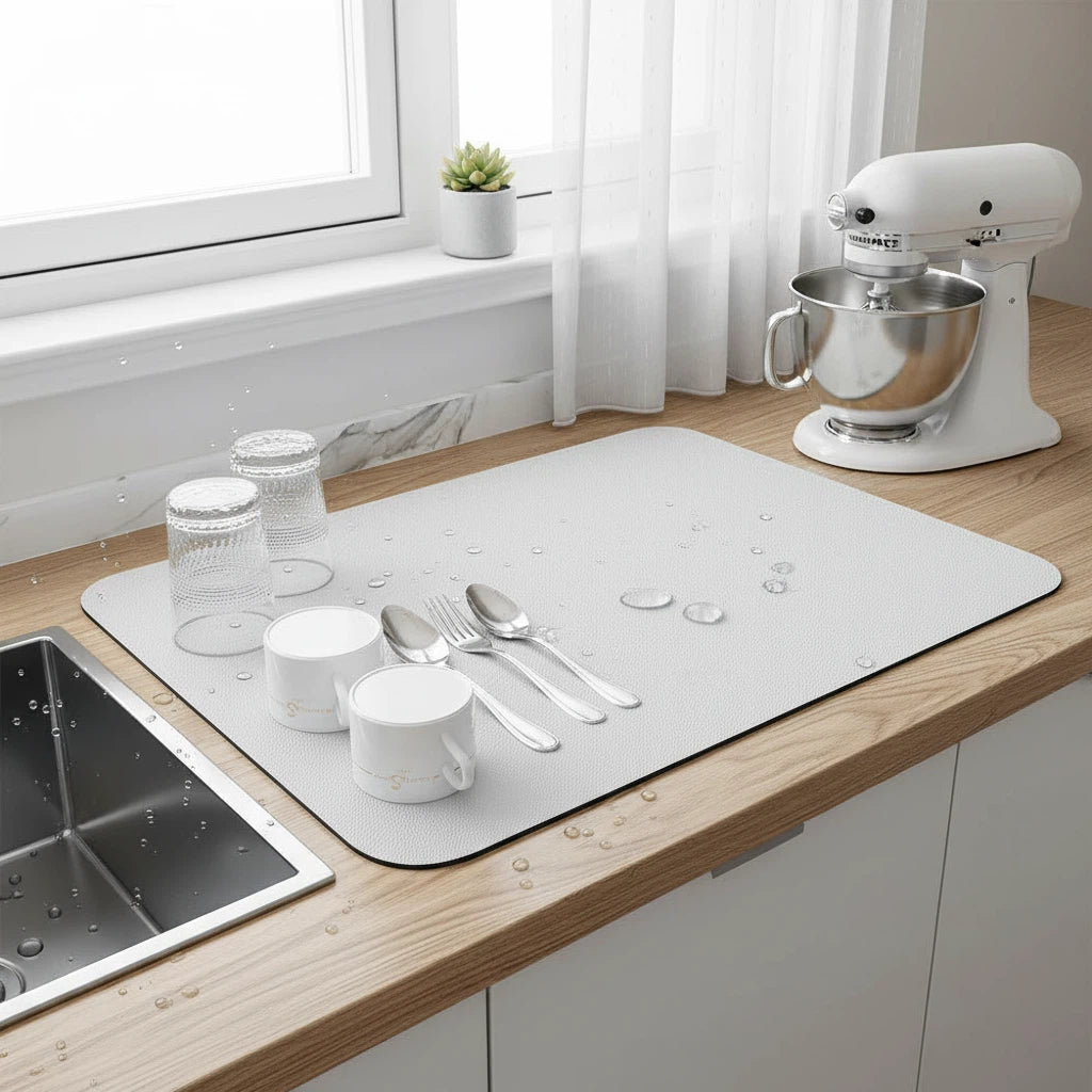 Drying Mat Solid Surface | Kitchen Countertop Use