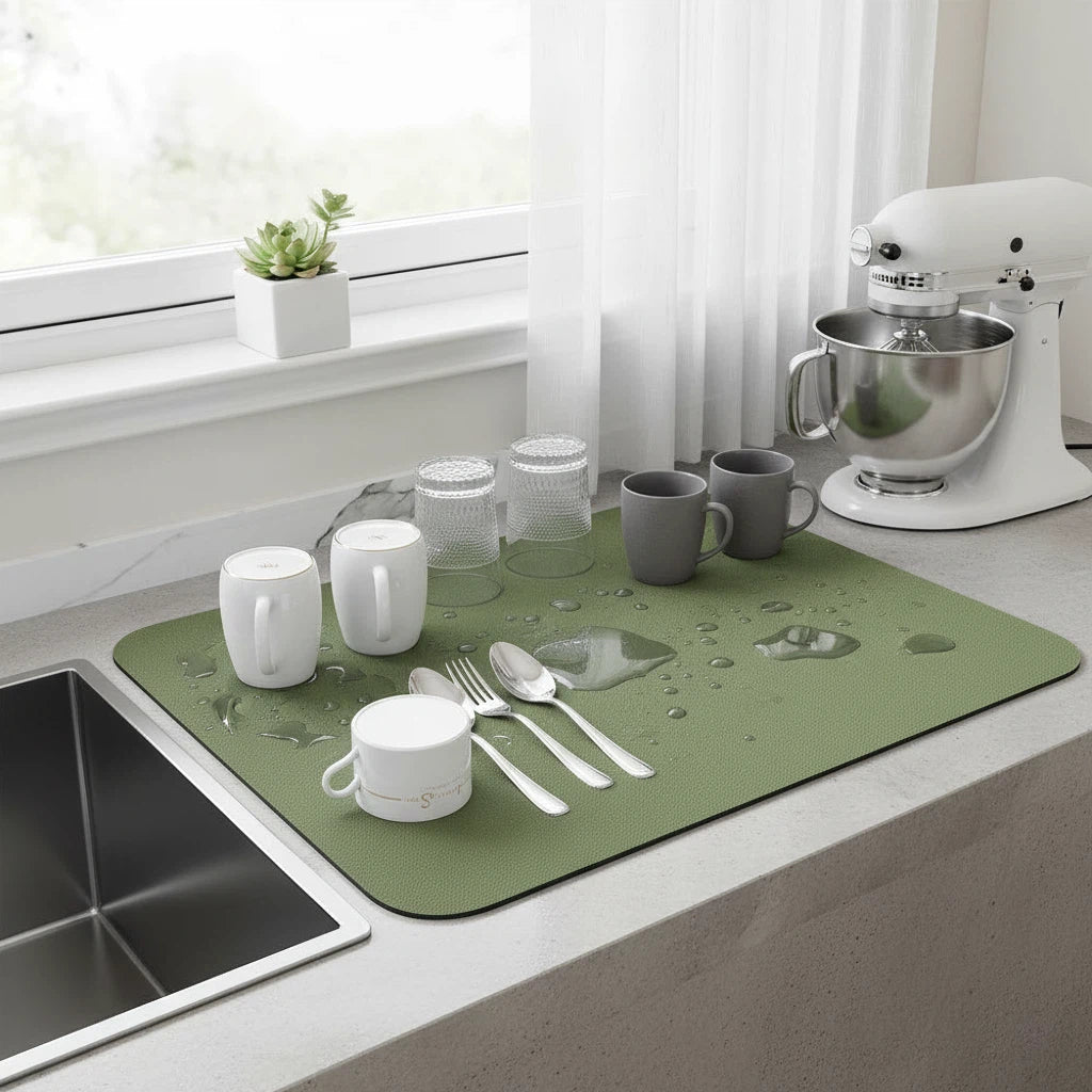 Drying Mat Solid Surface | Kitchen Countertop Use