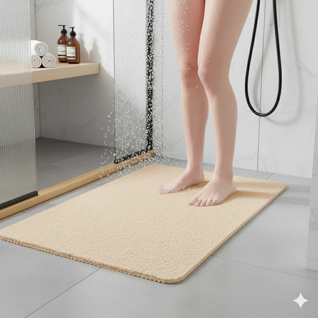 Non-Slip Shower Mat with Antimicrobial Surface | Bathroom Safety