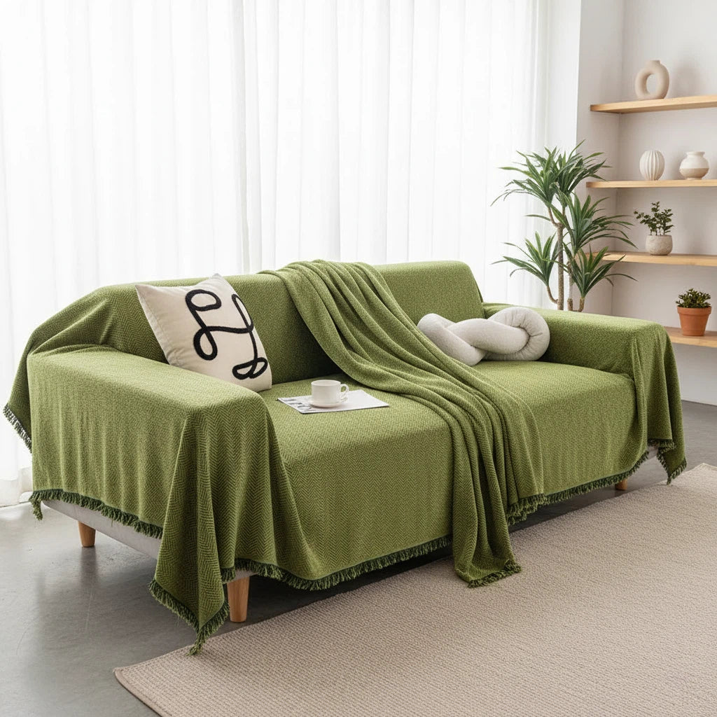 Sofa Cover with Minimalist Chenille Design | Living Room Decor