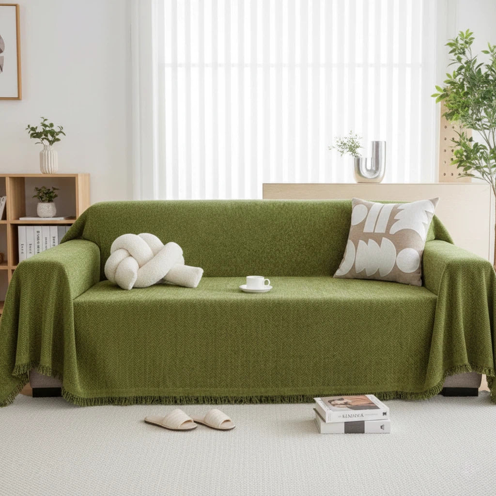 Sofa Cover with Minimalist Chenille Design | Living Room Decor