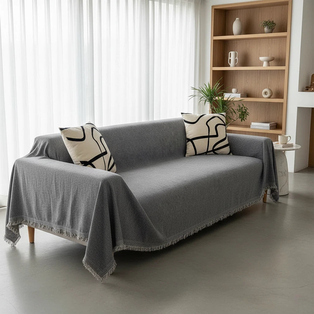 Sofa Cover with Minimalist Chenille Design | Living Room Decor