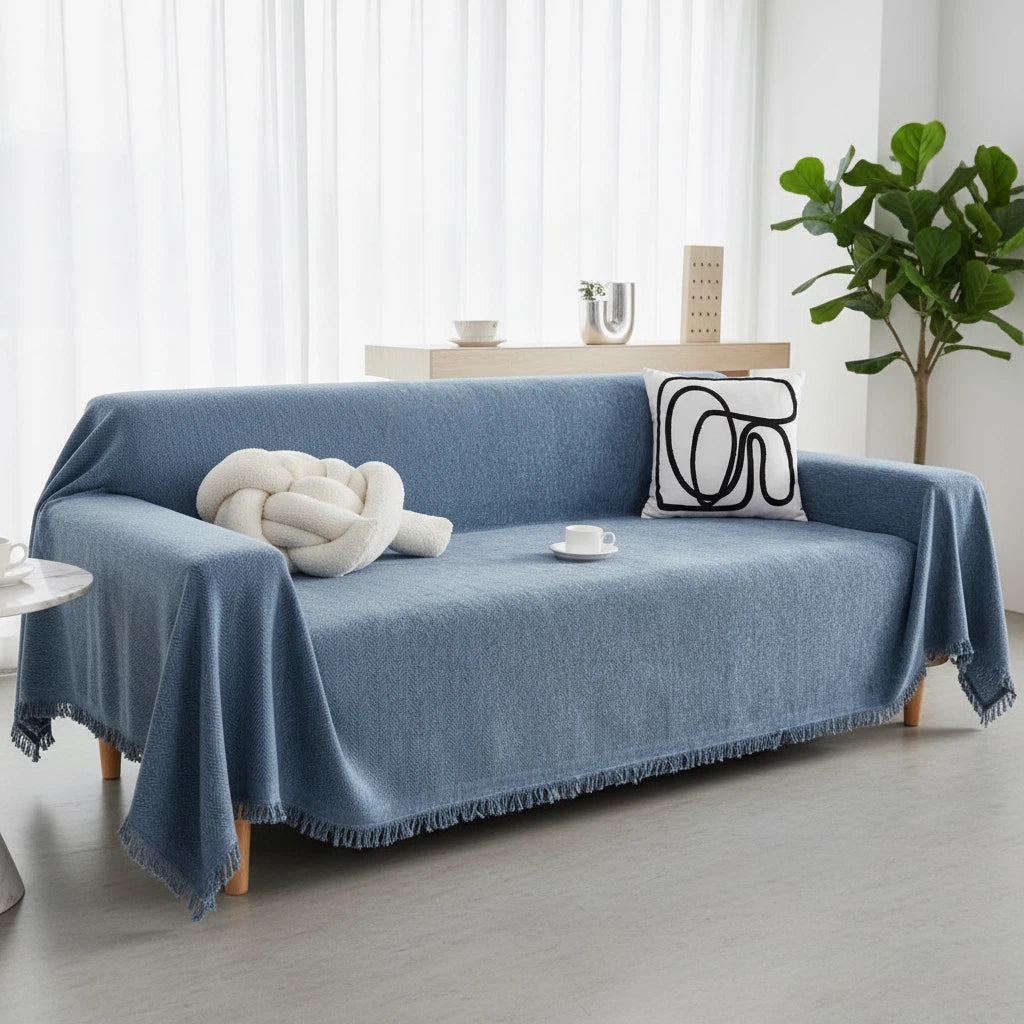 Sofa Cover with Minimalist Chenille Design | Living Room Decor