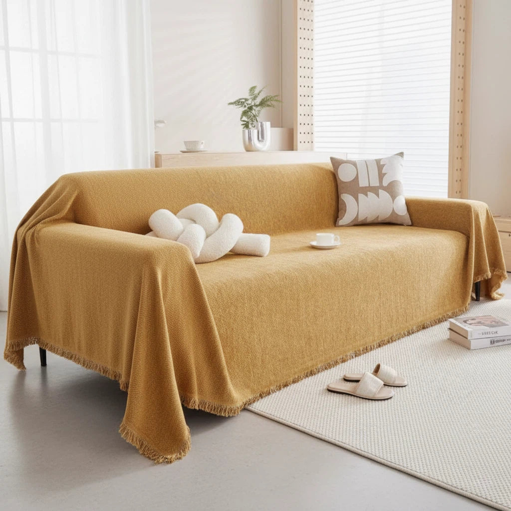 Sofa Cover with Minimalist Chenille Design | Living Room Decor